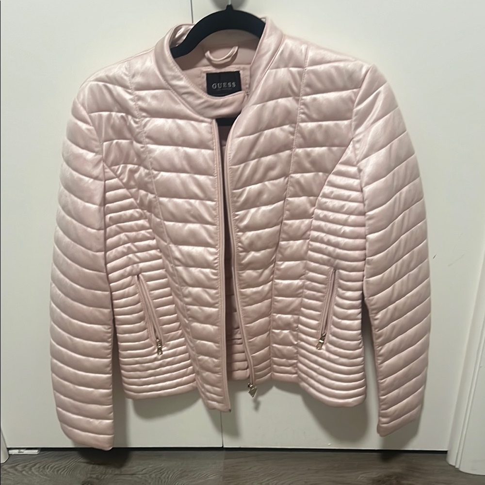 Guess Light Pink Quilted Jacket